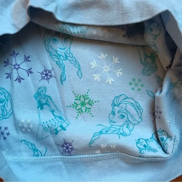 Disney Light Blue Frozen Reversible Cotton Sweater, EUC, L - Picture 8 of 12